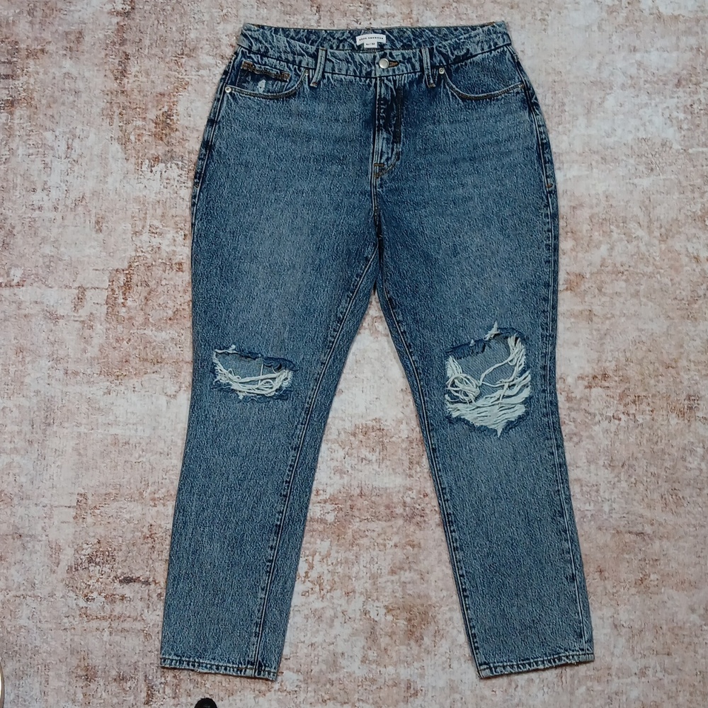 Good American Good Classic Distressed Jeans Womens Sz 10/30